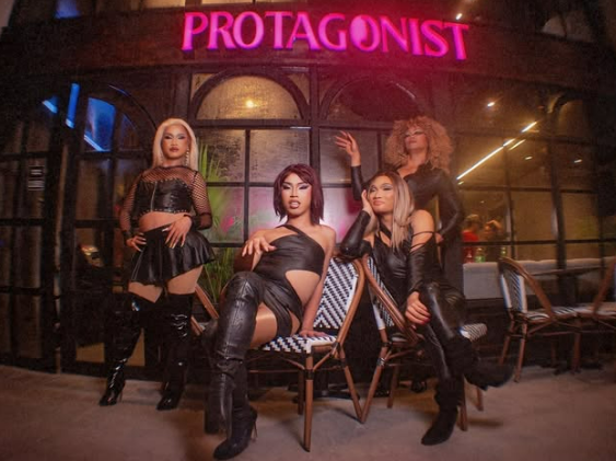 Picture of four resident drag queens outside Protagonist
