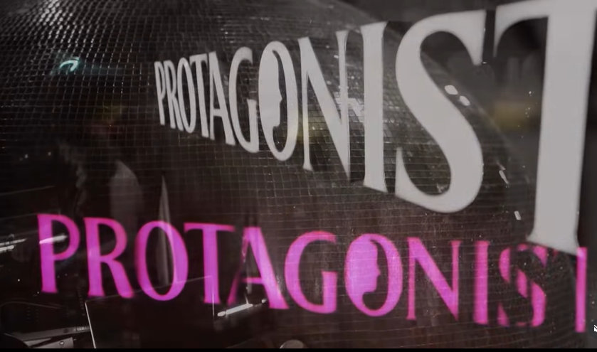 Picture of  Protagonist logo over glitterball